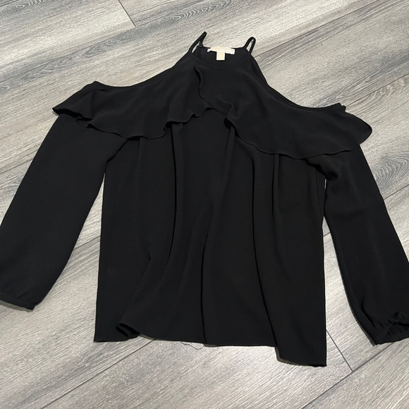 Michael Kors black off the shoulder blouse size P/L - Picture 1 of 1